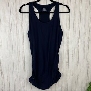 Athleta navy blue scrunch side tank size medium
